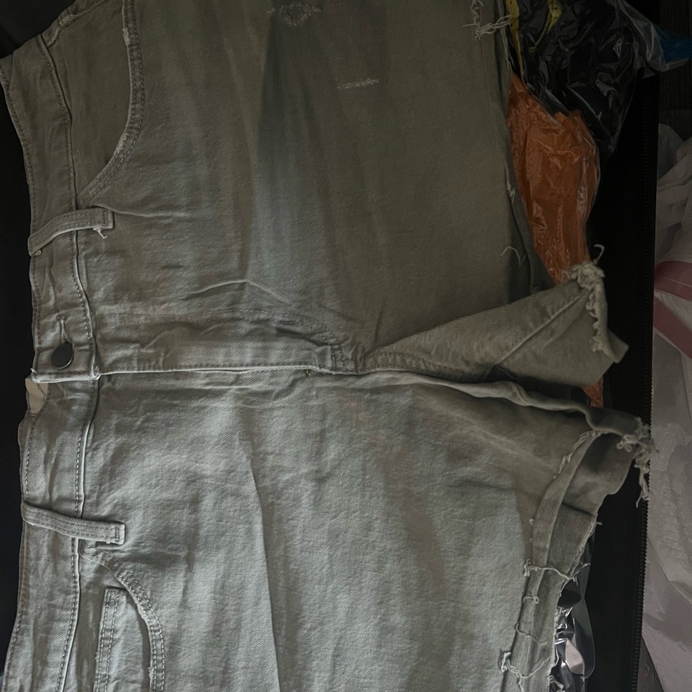 Universal Green Denim Shorts
